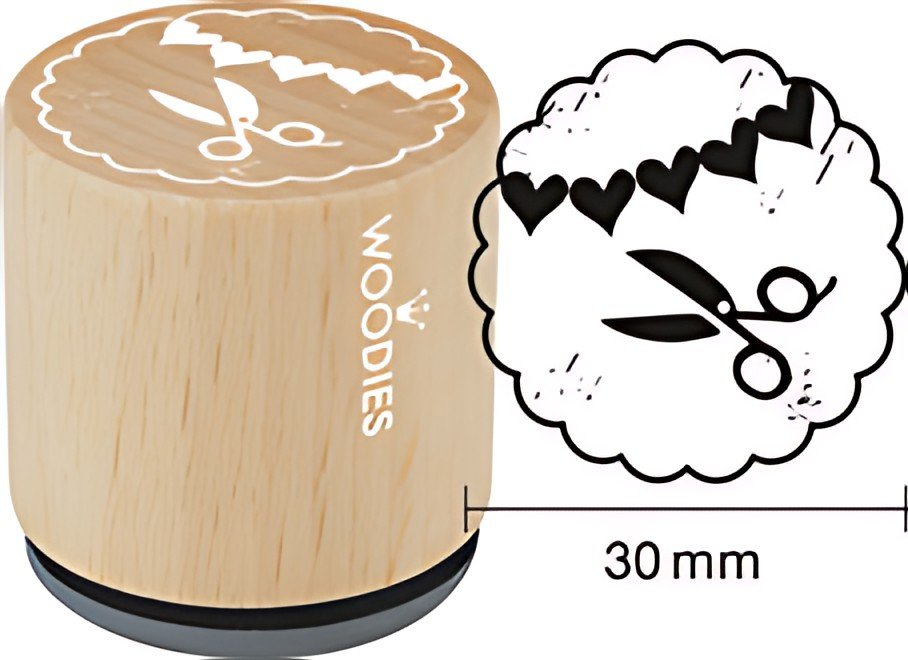 COLOP Tampon à motif Woodies Handmade "ciseaux"