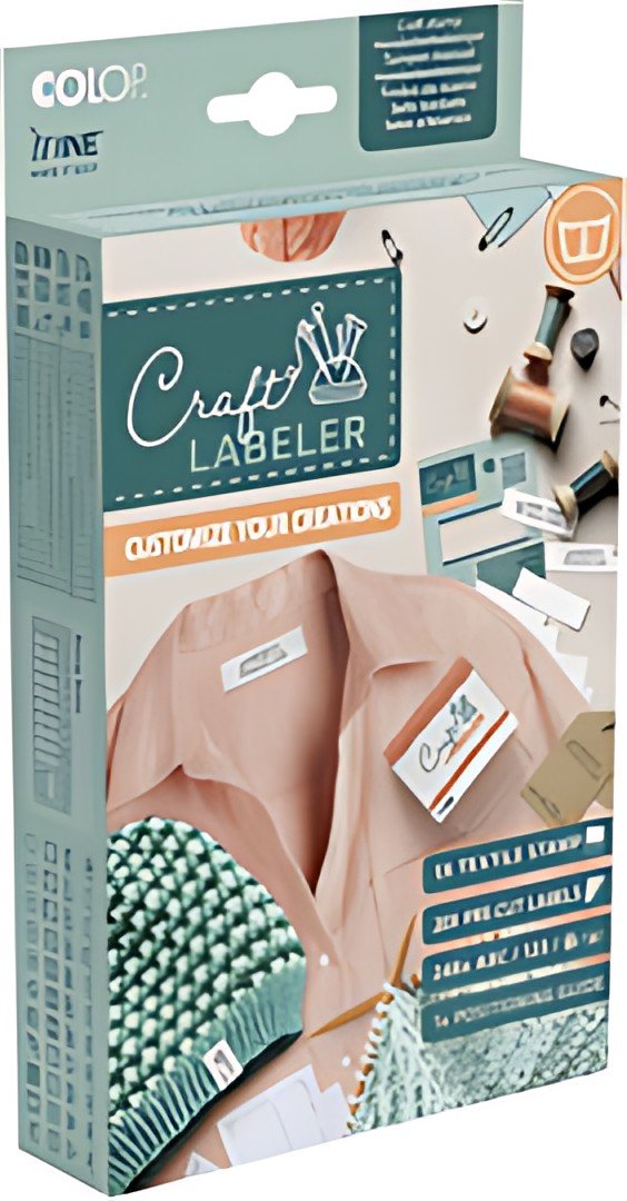 COLOP Ensemble de tampons textiles Imprimante d'étiquettes artisanales 20 SET DE BRICOLAGE