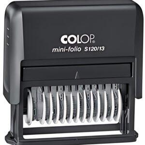COLOP Tampon numéroteur MiniFolio S120/13, 13 chiffres, noir