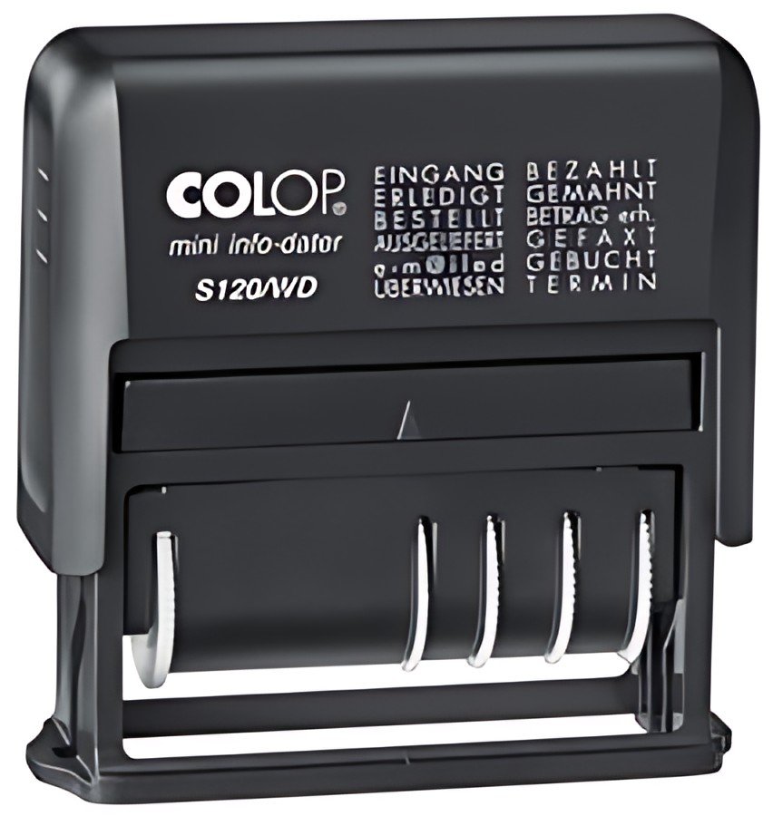COLOP Wortbandstempel Mini-Info-Dater S 120/WD, schwarz