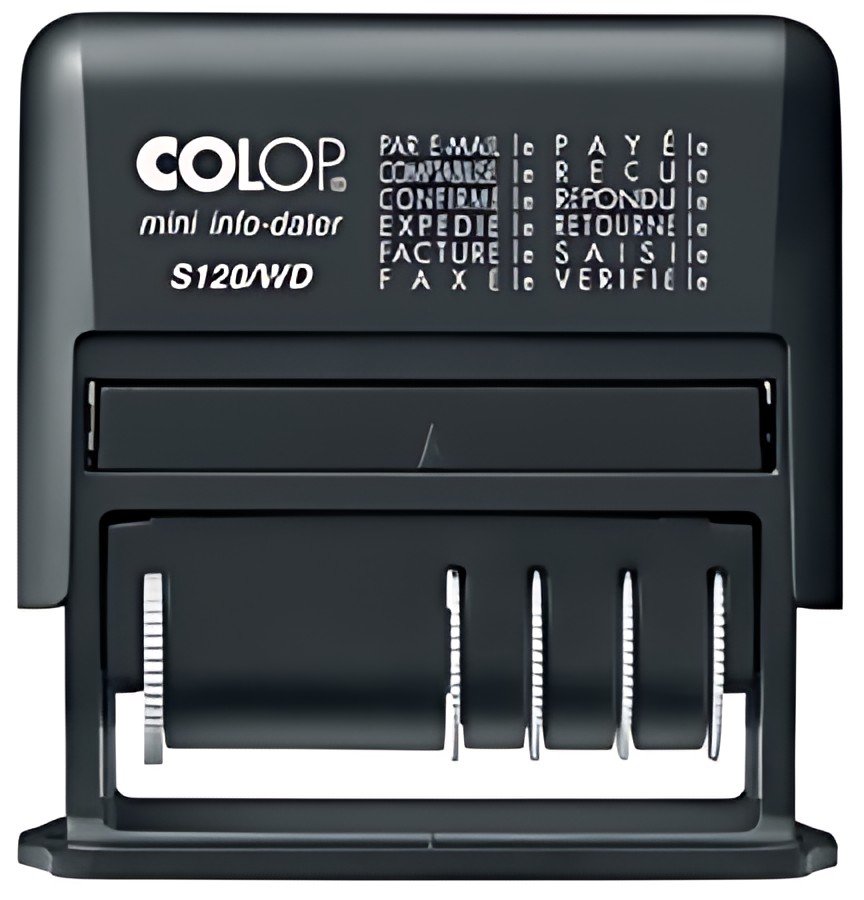 COLOP Tampon à formules Mini-Info-Dater S120/WD, FR, noir