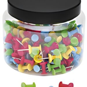WEDO Punaises, dans une boîte transparente, couleurs assorti