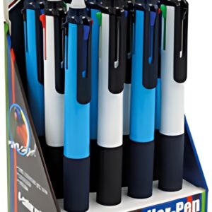 WEDO Stylo à bille à quatre couleurs, effaçable, présentoir