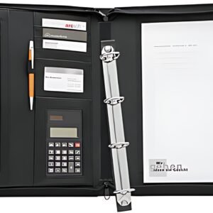 WEDO Porte-documents, A4, avec calculatrice, couleur: noir