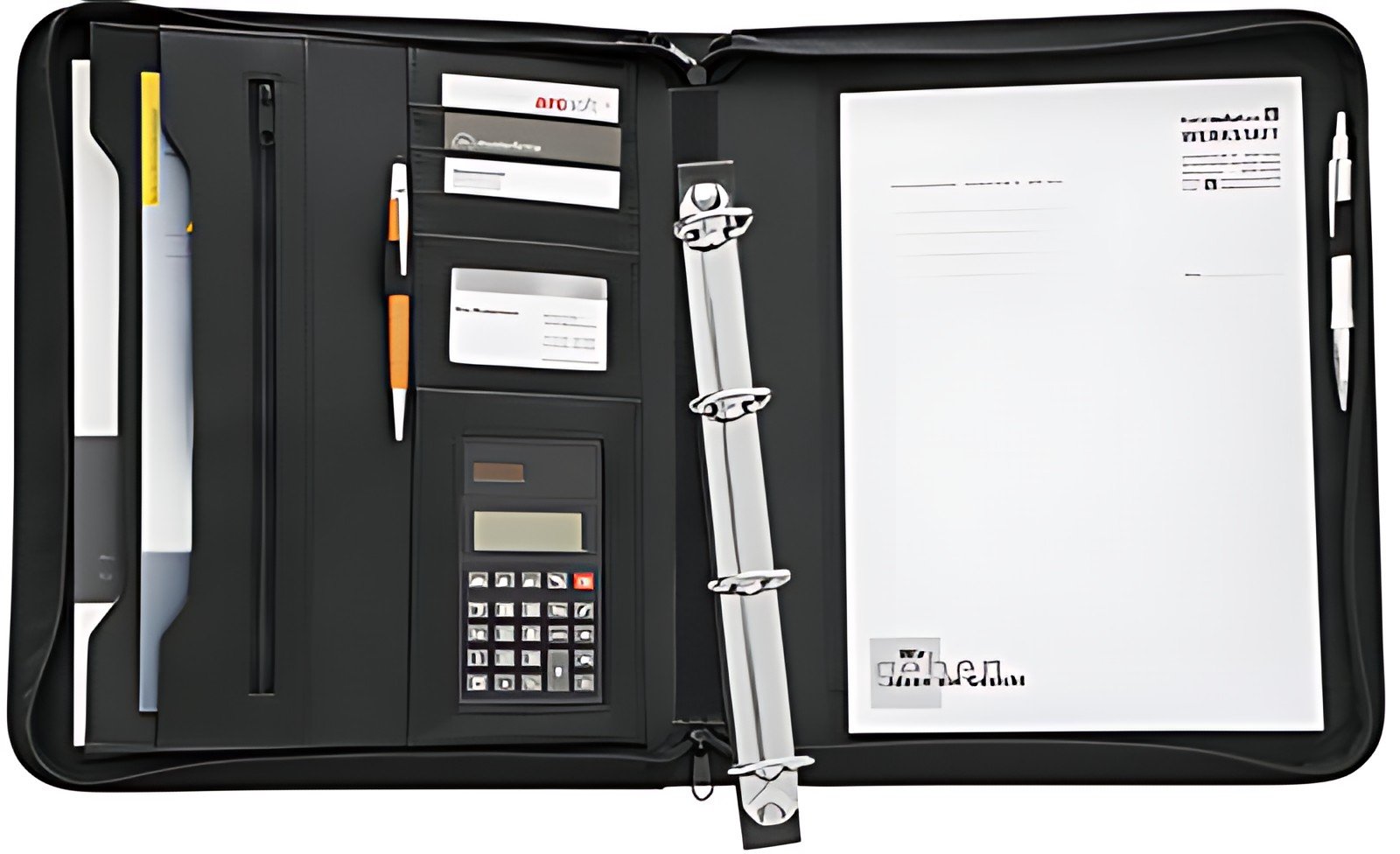WEDO Porte-documents, A4, avec calculatrice, couleur: noir