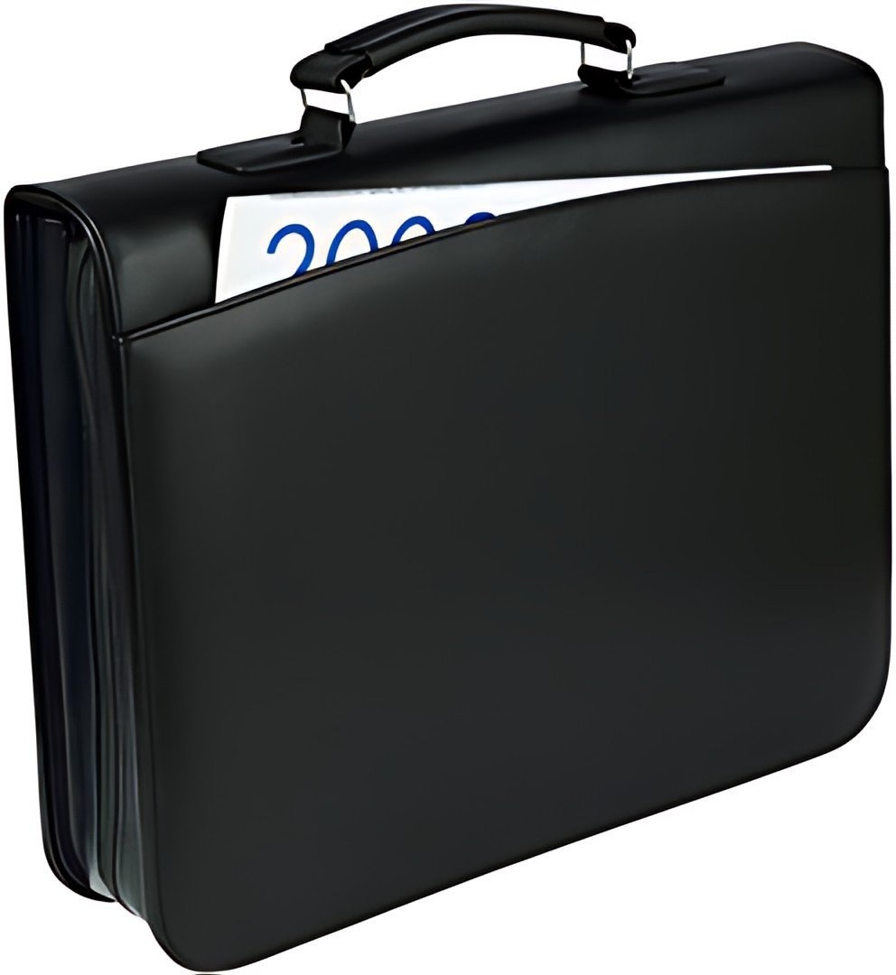 WEDO Porte-documents, A4, similicuir grainé, noir