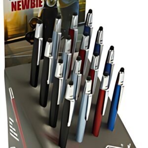 WEDO Stylet / Stylo à bille 2en1 NEWBIE, présentoir de 16