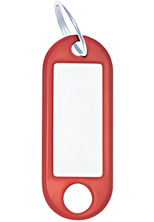 WEDO Porte-clés avec anneau, diamètre: 18 mm, rouge