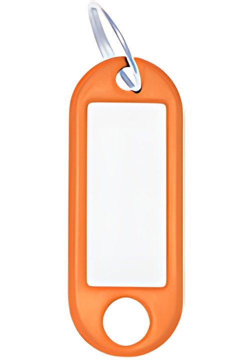 WEDO Porte-clés avec anneau, diamètre: 18 mm, orange