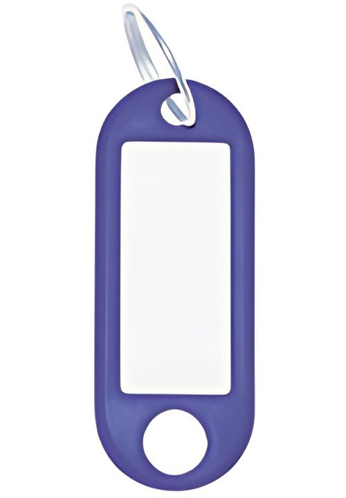 WEDO Porte-clés avec anneau, diamètre : 18 mm, bleu
