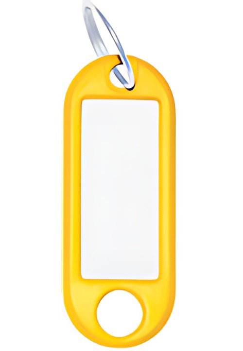 WEDO Porte-clés avec anneau, diamètre: 18 mm, jaune