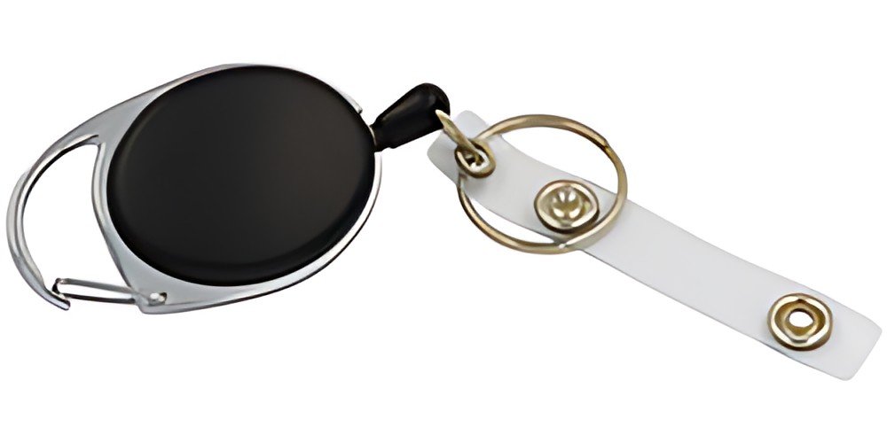 WEDO Clip de ceinture avec cordon en nylon extensible, noir/