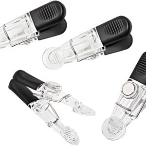 WEDO Aimants clip GLOSSY, kit de 4, noir / transparent