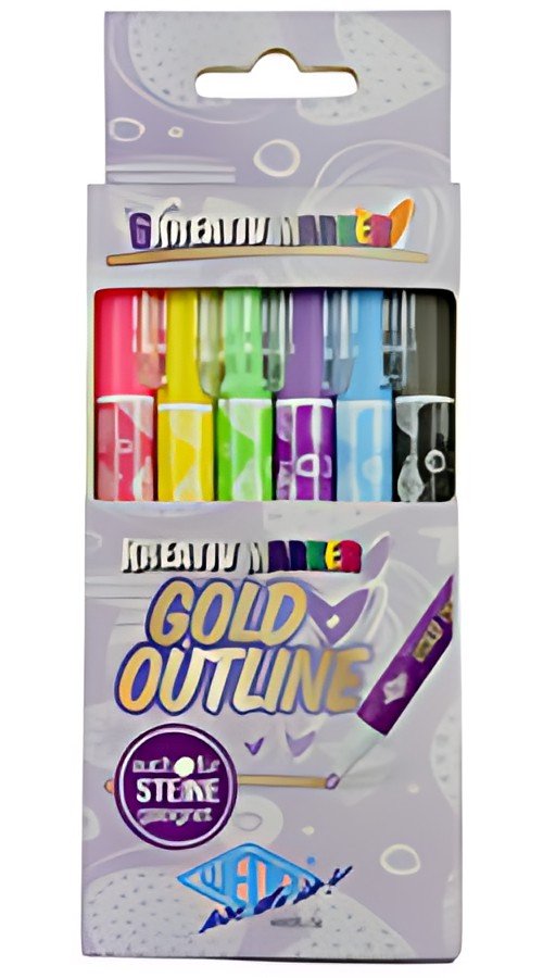 WEDO Marqueur créatif GOLD + OUTLINE, étui de 6