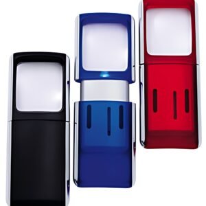 WEDO Loupe rectangulaire avec éclairage LED, couleur: rouge