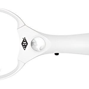 WEDO Loupe PROFI avec poignée et lumière LED, rond, blanc