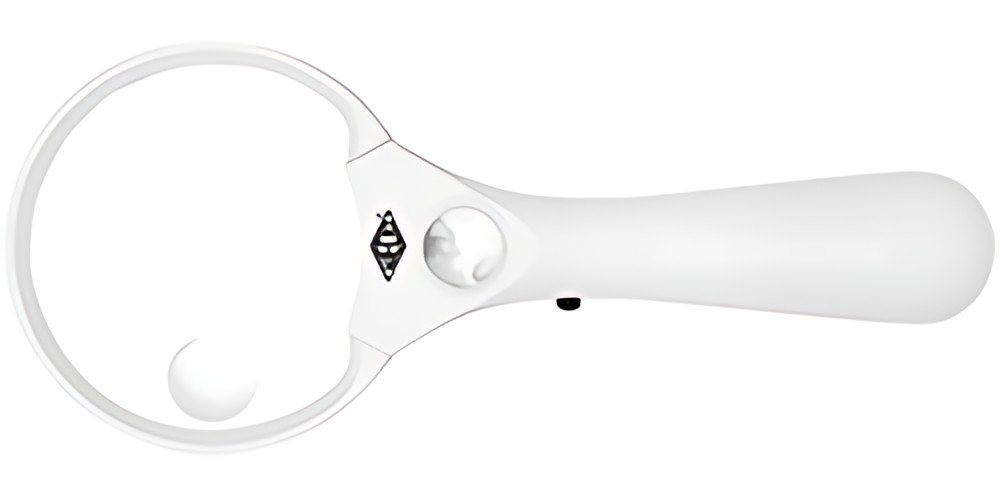 WEDO Loupe PROFI avec poignée et lumière LED, rond, blanc