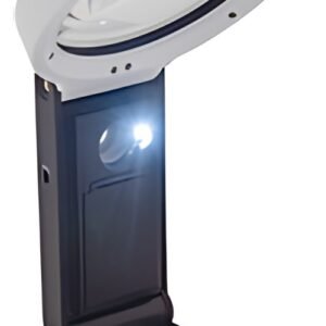 WEDO Loupe UV avec lumière LED et pied pliable, noir/blanc