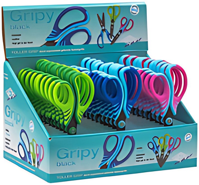 WEDO Ciseaux Gripy, ronds, longueur 130 mm, présentoir de 30