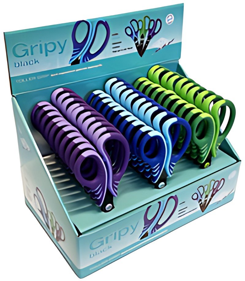WEDO Ciseaux Gripy, ronds, longueur 175 mm, présentoir de 30