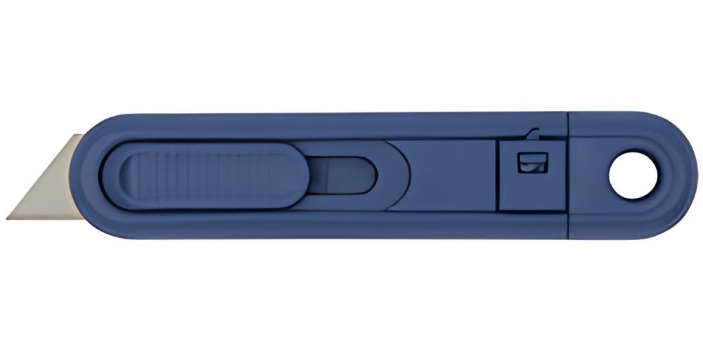 WEDO Cutter de sécurité MetDetec 811, lame: 19 mm, bleu