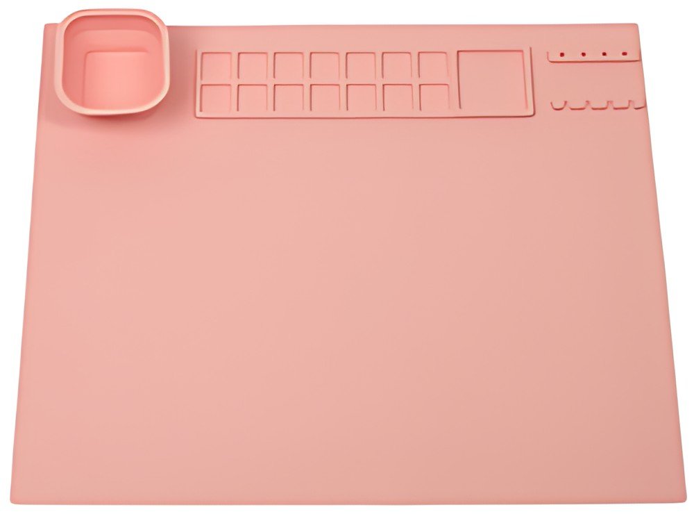 WEDO Tapis de peinture en silicone, rose