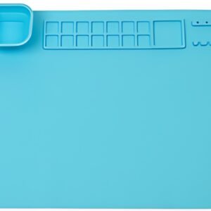 WEDO Tapis de peinture en silicone, bleu clair