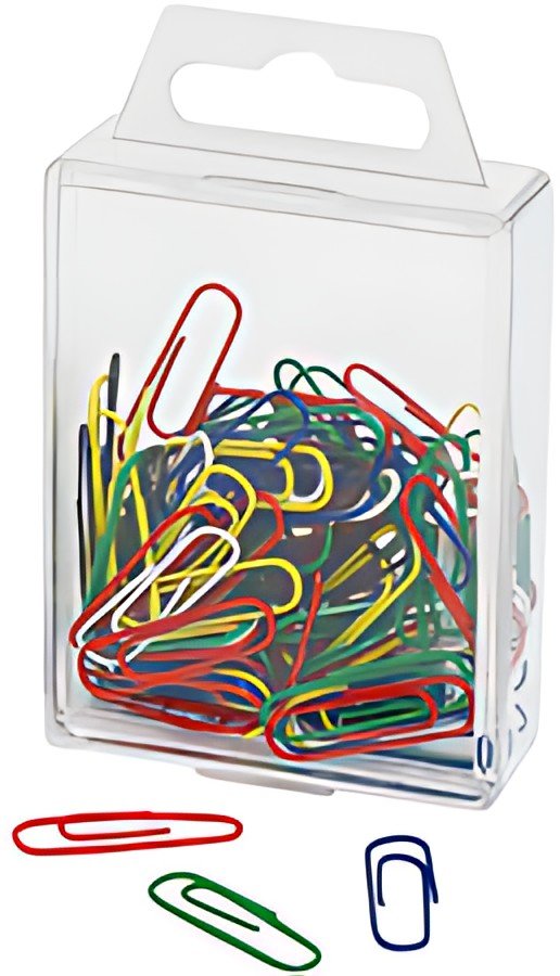 WEDO Trombones recouvertes de plastique, 27 mm, assorti