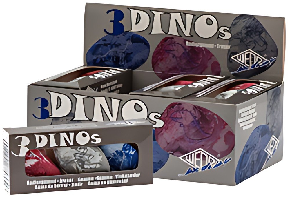 WEDO Gomme en plastique Pierre "DINO", présentoir de 12
