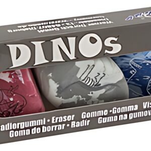 WEDO Gomme en plastique Pierre "DINO", set de 3