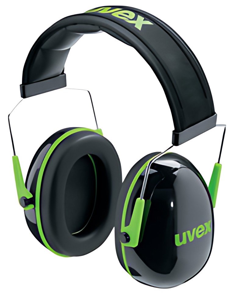 uvex Coquille anti-bruit K1, noir / vert