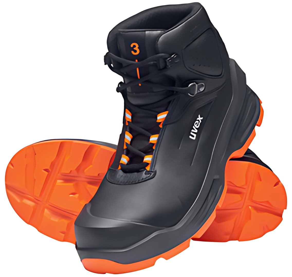 uvex 3 Chaussures montantes S3, noir/orange, pointure 40