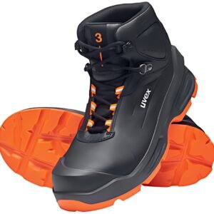uvex 3 Chaussures montantes S3, noir/orange, pointure 44