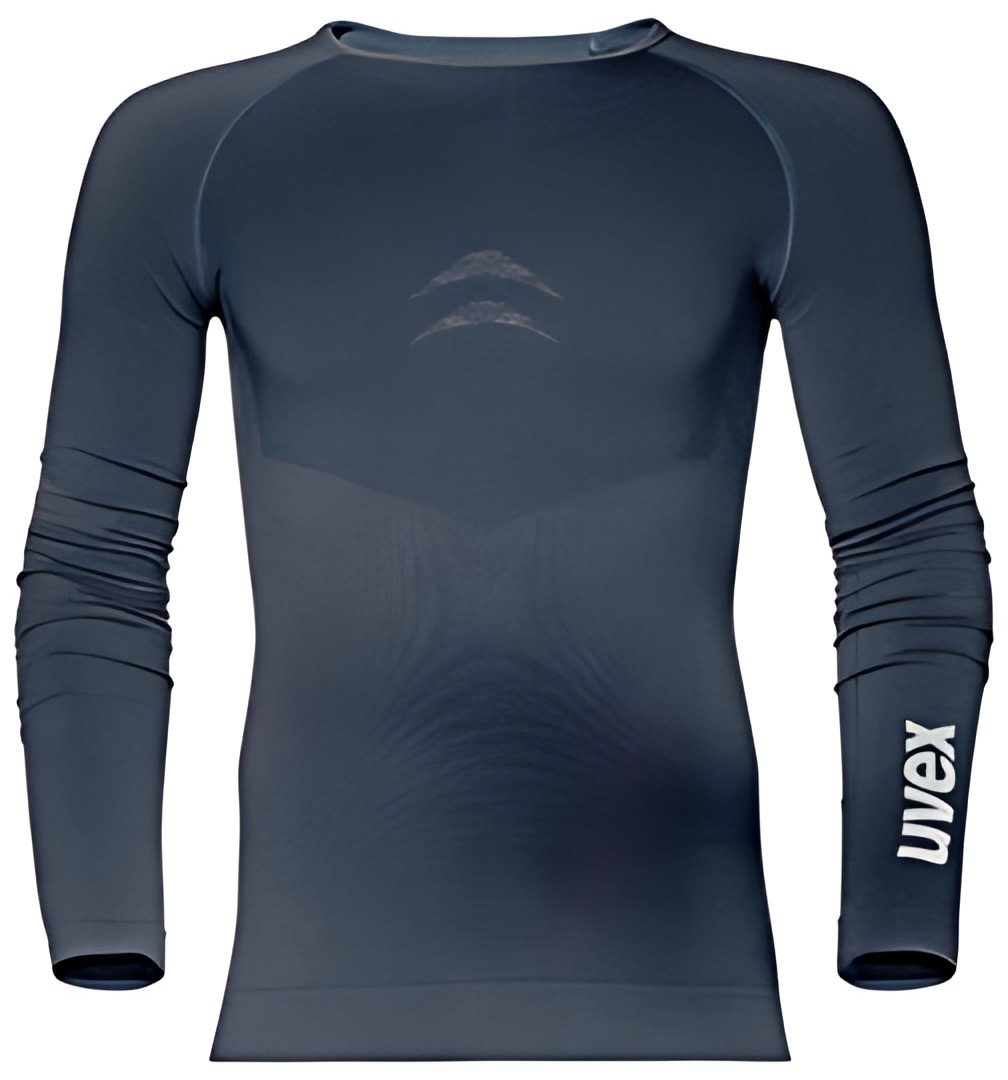 uvex T-shirt à manches longues pour homme, 3XL, noir