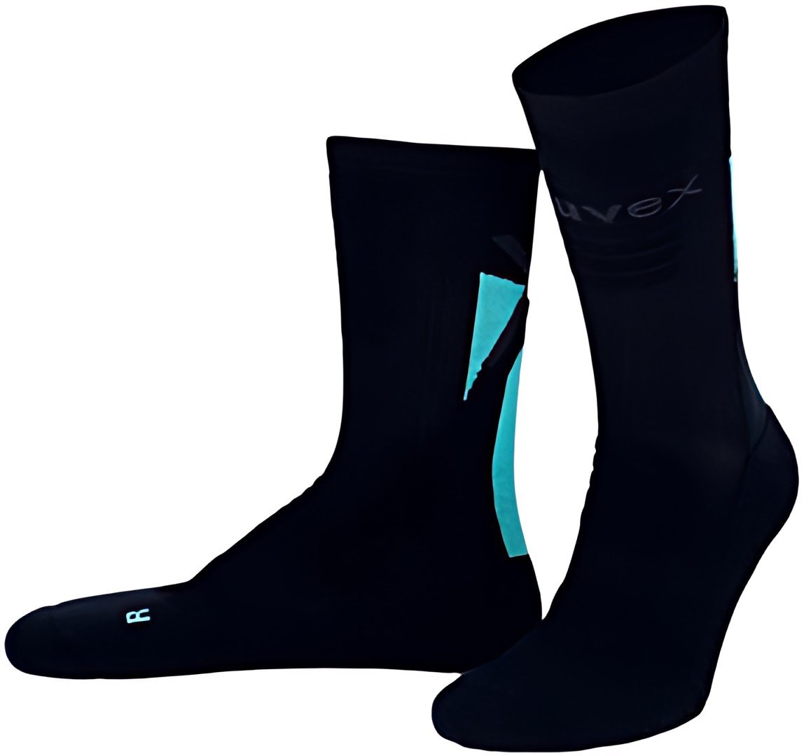 uvex Chaussette "Functional", taille 35-38, noir / bleu