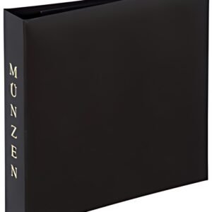 Album numismatique PAGNA, mécanisme à 4 anneaux, noir