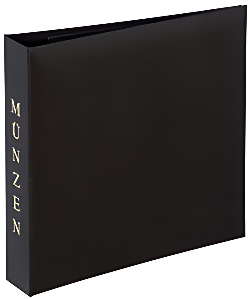 Album numismatique PAGNA, mécanisme à 4 anneaux, noir