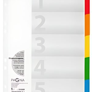 PAGNA Intercalaires en carton, A4, 10 touches, 5 couleurs