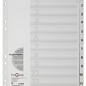 PAGNA Intercalaires, carton, chiffres 1 - 12, A4, 12 touches