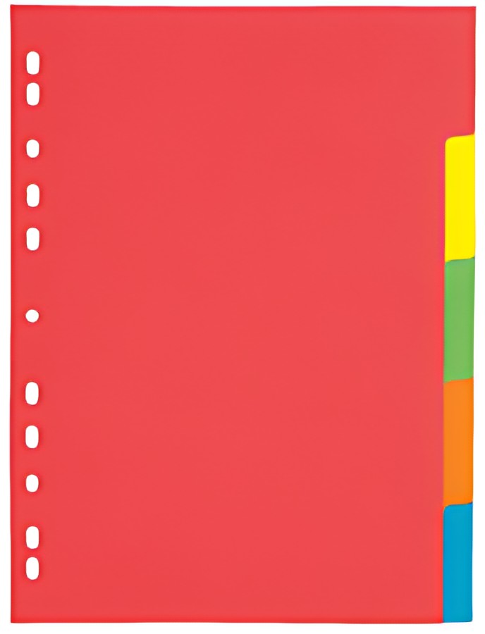 PAGNA Intercalaires en carton, A4, 12 touches, 6 couleurs