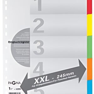 PAGNA Intercalaires en carton, A4, 12 touches, extra large