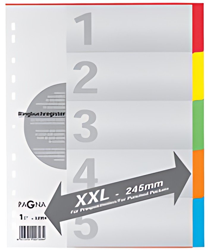 PAGNA Intercalaires en carton, A4, 12 touches, extra large