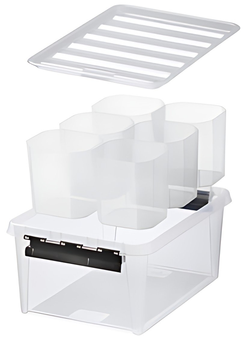 SmartStore Boîte de rangement CLASSIC 14 L + inserts, noir