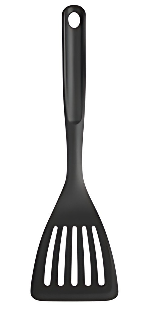 GastroMax Spatule, avec fentes, noir