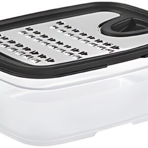 GastroMax Râpe avec récipient, transparent/noir