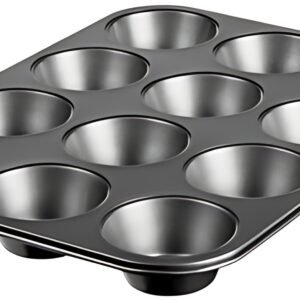 GastroMax Moule à muffins, en acier au carbone, 12 muffins
