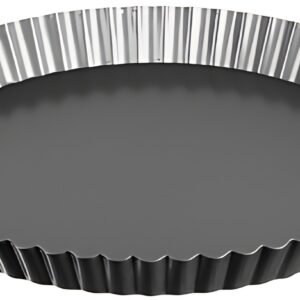 GastroMax Moule à tarte, en acier au carbone, 280 mm, gris