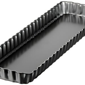 GastroMax Moule à tarte, carré, en acier au carbone, gris