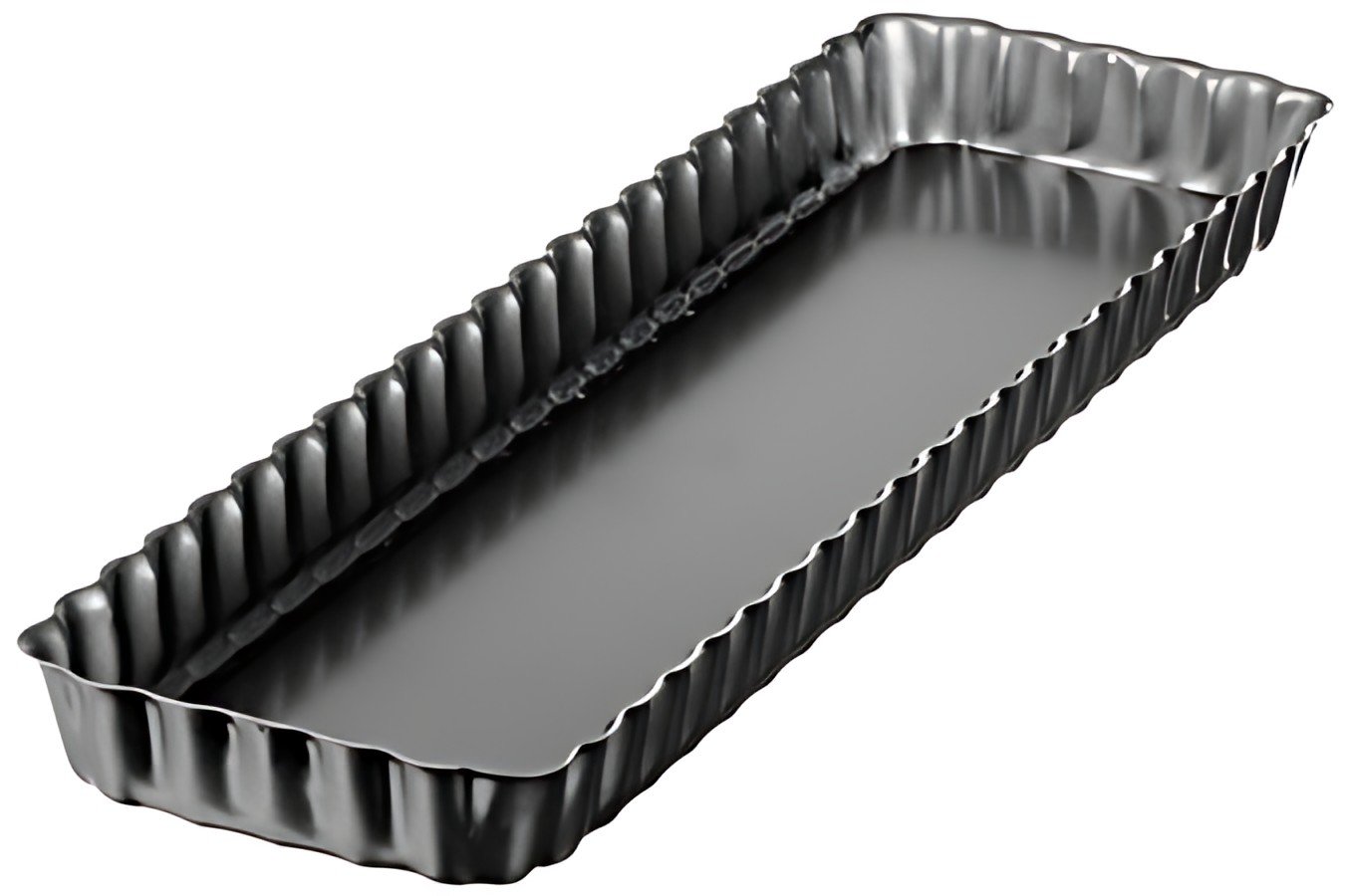 GastroMax Moule à tarte, carré, en acier au carbone, gris