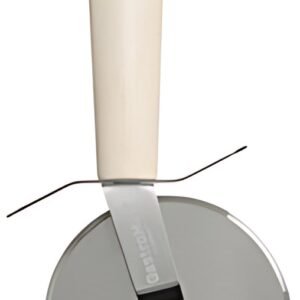 GastroMax Roulette à pizza BIO, longueur: 220 mm, inox/crème